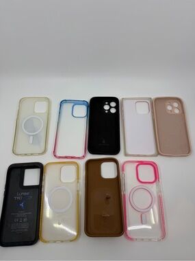 Bundle of 9 iPhone Cases – iPhone 13/14 & 13 Pro/14 Pro | Loopy, LuMee plus more
